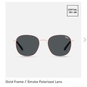 QUAY JEZABELL Gold Frame Smoke Polarized Lens.